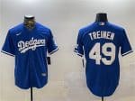 Los Angeles Dodgers #49 Blake Treinen Royal Cool Base Stitched Jersey