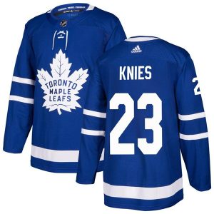 Toronto Maple Leafs #23 Matthew Knies Blue Stitched Jersey
