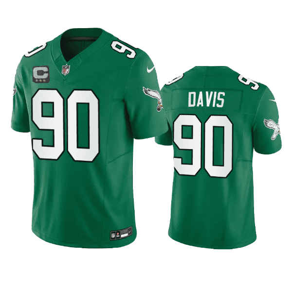 Philadelphia Eagles #90 Jordan Davis Green 2023 F.U.S.E. With C Patch Vapor Untouchable Stitched Jersey