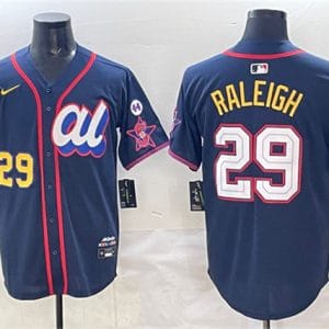 American League #29 Cal Raleigh Navy 2025 All-Star Edition V3 Limited Stitched Jersey
