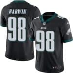 Eagles #98 Connor Barwin Black Stitched Limited Rush Nike Jersey