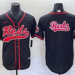 Cincinnati Reds With Logo In Back Cool Base Stitched Jersey