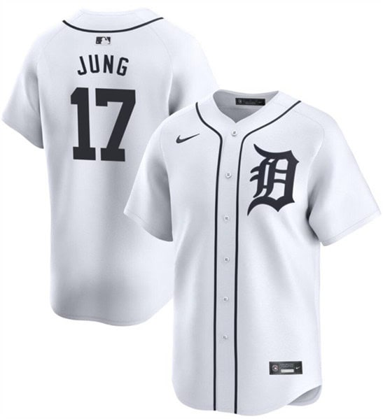 Detroit Tigers #17 Jace Jung White 2024 Home Limited Stitched Jersey