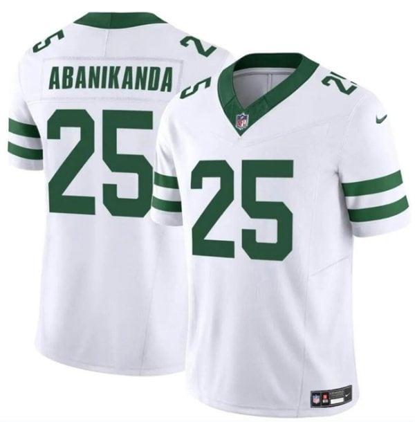 New York Jets #25 Israel Abanikanda White 2024 F.U.S.E. Vapor Limited Stitched Jersey