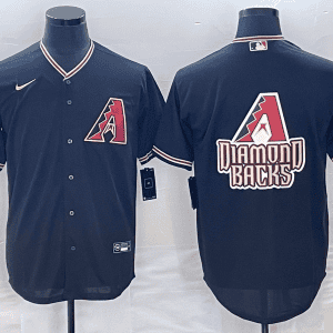Arizona Diamondbacks Black Team Big Logo Cool Base Stitched Jersey