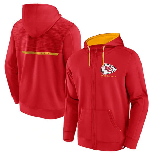 Kansas City Chiefs Red Defender Evo Full-Zip Hoodie