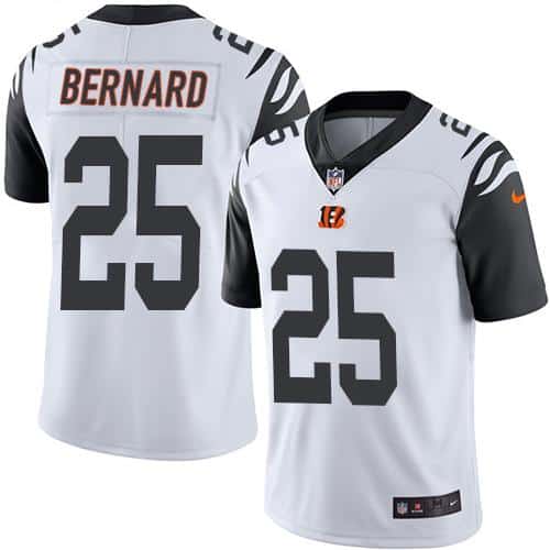 Bengals #25 Giovani Bernard White Stitched Limited Rush Nike Jersey