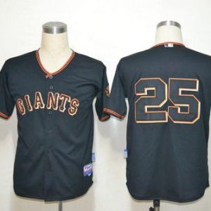 Giants #25 Barry Bonds Black Fashion Stitched Jersey