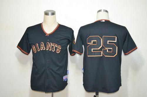 Giants #25 Barry Bonds Black Fashion Stitched Jersey