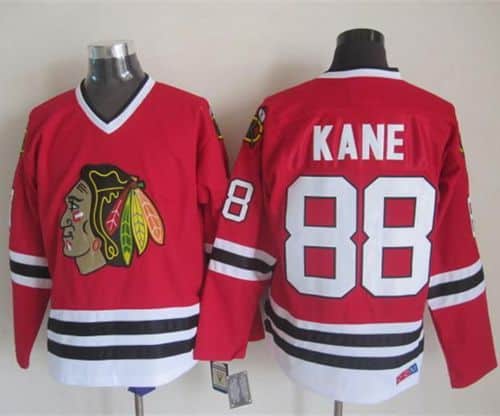 Blackhawks #88 Patrick Kane Red CCM Throwback Stitched Jersey