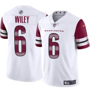 Washington Commanders #6 Michael Wiley White 2024 Vapor Limited Stitched Jersey