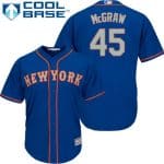 Mets #45 Tug McGraw Blue(Grey NO.) Alternate Road Cool Base Stitched Jersey