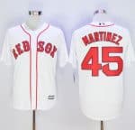Red Sox #45 Pedro Martinez White Alternate Home New Cool Base Stitched Jersey