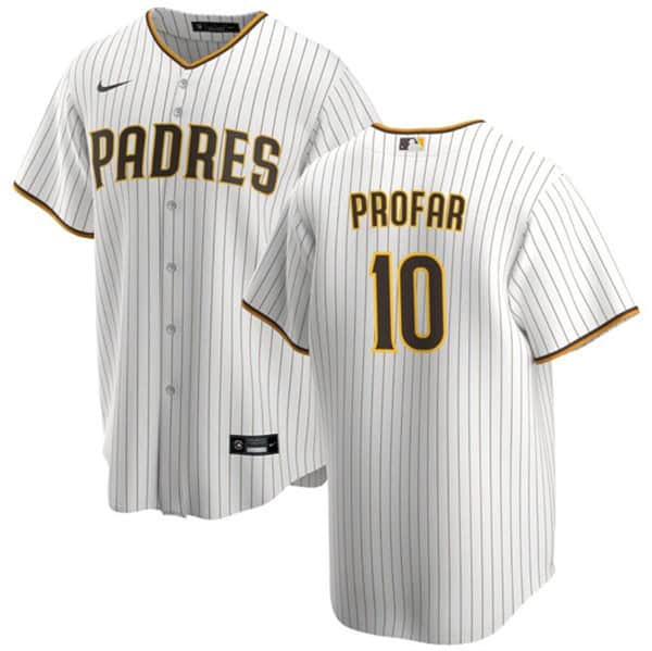 San Diego Padres #10 Jurickson Profar White Cool Base Stitched Jersey
