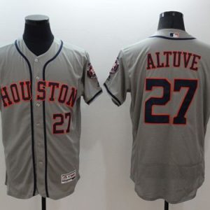 Astros #27 Jose Altuve Grey Flexbase Authentic Collection Stitched Jersey