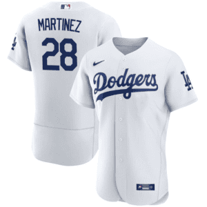 Los Angeles Dodgers #28 J.D. Martinez White Flex Base Stitched Jersey