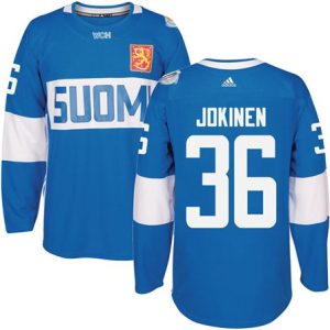 Team Finland #36 Jussi Jokinen Blue 2016 World Cup Stitched Jersey