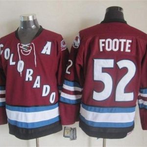 Avalanche #52 Adam Foote Red CCM Throwback Stitched Jersey