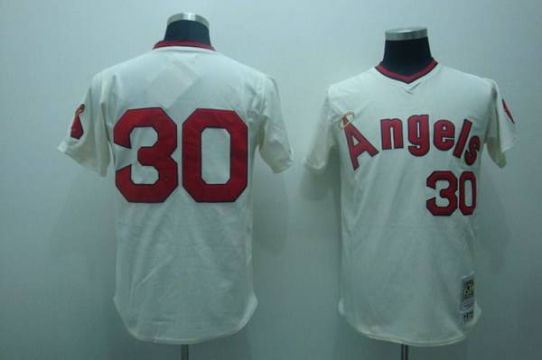 Angels Of Anaheim #30 Nolan Ryan Stitched Cream Jersey