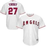 Los Angeles Angels #27 Mike Trout "Kiiiiid" White Cool Base Stitched Jersey