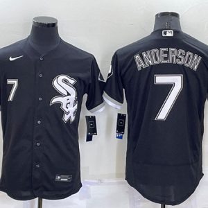 Chicago White Sox #7 Tim Anderson Black Flex Base Stitched Jersey