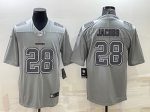 Las Vegas Raiders #28 Josh Jacobs Gray Atmosphere Fashion Stitched Jersey