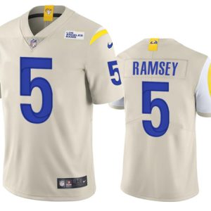 Los Angeles Rams #5 Jalen Ramsey Bone Vapor Untouchable Limited Stitched Jersey