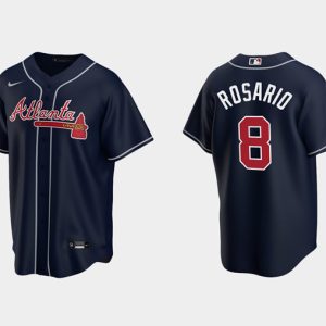 Atlanta Braves #8 Eddie Rosario Navy Cool Base Stitched Jersey