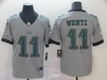 Philadelphia Eagles #11 Carson Wentz Silver Inverted Legend Stitched Jersey