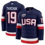 USA #19 Matthew Tkachuk Navy 2025 4 Nations Face-Off Stitched Jersey