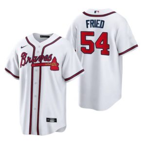 Atlanta Braves #54 Max Fried White Cool Base Stitched Jersey