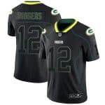 Packers #12 Aaron Rodgers 2018 Lights Out Black Color Rush Limited Stitched Jersey