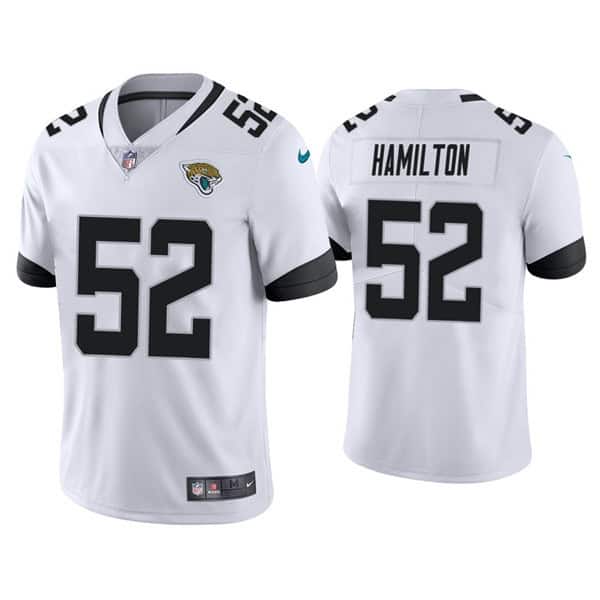 Jacksonville Jaguars #52 Davon Hamilton White Vapor Untouchable Limited Stitched Jersey