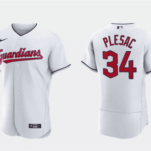 Cleveland Guardians #34 Zach Plesac White Flex Base Stitched Jersey