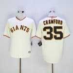 Giants #35 Brandon Crawford Cream New Cool Base Stitched Jersey