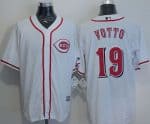 Reds #19 Joey Votto White New Cool Base Stitched Jersey