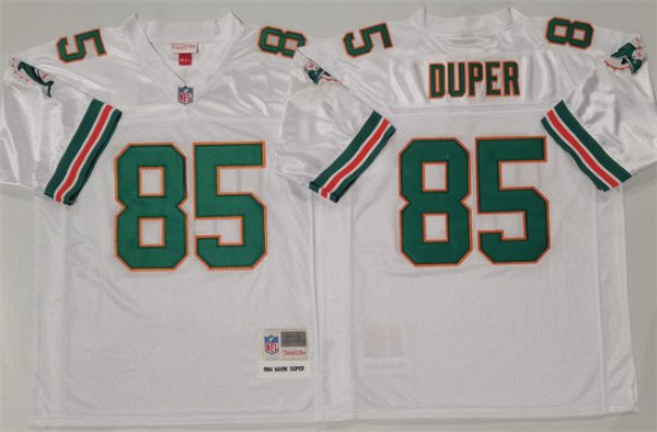 Miami Dolphins #85 Mark Duper White Throwback Stitched Football Jersey
