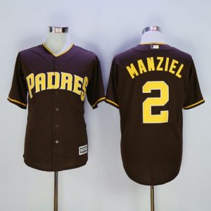 Padres #2 Johnny Manziel Coffee New Cool Base Stitched Jersey