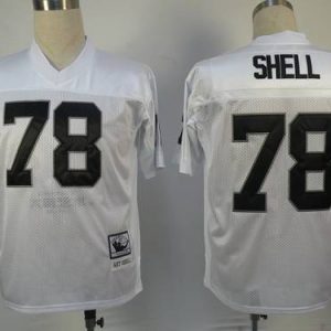 Mitchell And Ness Raiders #78 Art Shell White Stitched Jersey