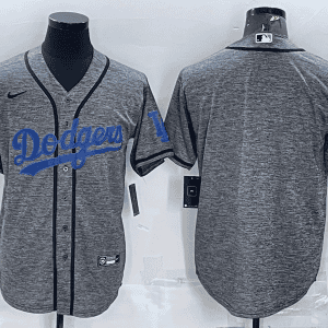 Los Angeles Dodgers Blank Grey Cool Base Stitched Jersey