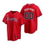 Atlanta Braves Customized Red Stitched MLB Jersey