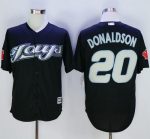 Blue Jays #20 Josh Donaldson Black New Cool Base Stitched Jersey
