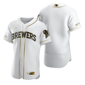 Milwaukee Brewers 2020 White Golden Blank Stitched Jersey