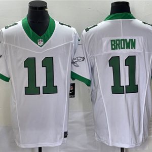Philadelphia Eagles #11 A. J. Brown White 2023 F.U.S.E. Vapor Untouchable Stitched Jersey