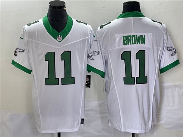 Philadelphia Eagles #11 A. J. Brown White 2023 F.U.S.E. Vapor Untouchable Stitched Jersey