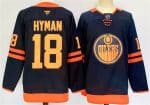 Edmonton Oilers #18 Zach Hyman Navy 2024-25 Stitched Jersey