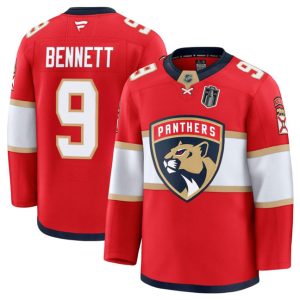 Florida Panthers #9 Sam Bennett Red 2025 Stanley Cup Final Patch Stitched Jersey