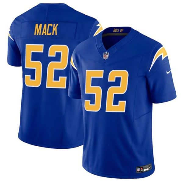 Los Angeles Chargers #52 Khalil Mack Royal 2025 F.U.S.E Vapor Limited Stitched Jersey