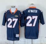Denver Broncos #27 Steve Atwater Mitchel Ness Navy With Super Bowl Patch Throwback Stitched Jersey