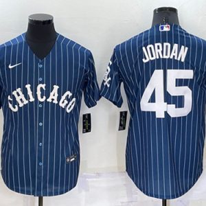 Chicago White Sox #45 Michael Jordan Navy Cool Base Stitched Jersey
